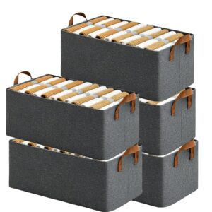 4PCS Collapsible Fabric Storage Cubes Organizer